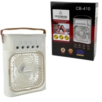 Вентилятор настільний Crownberg CB-410 з підсвіткою та зволожувачем 18 х 24 см білий