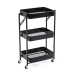 Етажерка на колесах складана SW-00002099 77 х 46 см метал чорний