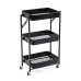 Етажерка на колесах складана SW-00002099 77 х 46 см метал чорний Етажерка на колесах складана SW-00002099 77 х 46 см метал чорний