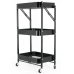 Етажерка на колесах складана SW-00002099 77 х 46 см метал чорний Етажерка на колесах складана SW-00002099 77 х 46 см метал чорний