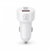 Автомобільний зарядний пристрій 2хType-C+USB WUW C244 55 W білий