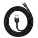 Кабель USB/Apple Lightning 1 м Baseus Cafule Cable 2.4 A чорний з золотистим