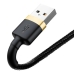 Кабель USB/Apple Lightning 1 м Baseus Cafule Cable 2.4 A чорний з золотистим
