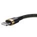 Кабель USB/Apple Lightning 1 м Baseus Cafule Cable 2.4 A чорний з золотистим
