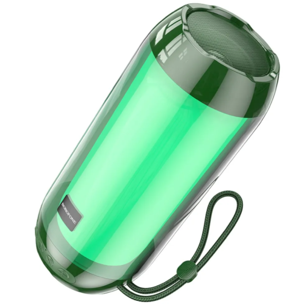 Колонка портативна BOROFONE BR25 Crazy sound LED Bluetooth FM темно зелений new