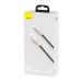 Кабель USB/Type-C 2 м Baseus Cafule Series Metal 66 Вт чорний зі сріблястим