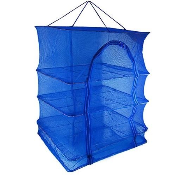 Сітка для сушки універсальна 3 яруси 49 х 49 х 75 см підвісна синій