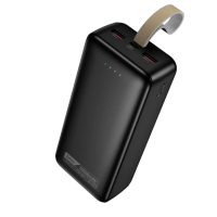 Універсальна мобільна батарея 30000 mAh Hoco DB130A Tridentis 30 W повербанк чорний