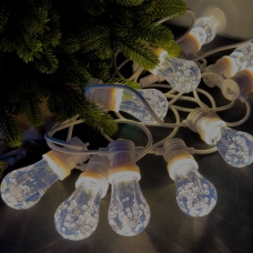 Світлодіодна гірлянда белт-лайт вулична білий дріт 10 LED Magic Lights 5 м лампа теплий білий