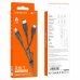 Кабель 3в1 USB/Apple Lightning+Type-C+microUSB 1 м BOROFONE BX71 чорний Кабель 3в1 USB/Apple Lightning+Type-C+microUSB 1 м BOROFONE BX71 чорний