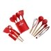 Кухонний набір Zepline ZP-053 настільний 11 предметів силікон червоний