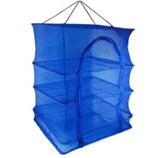 Сітка для сушки універсальна 3 яруси 49 х 49 х 75 см підвісна синій