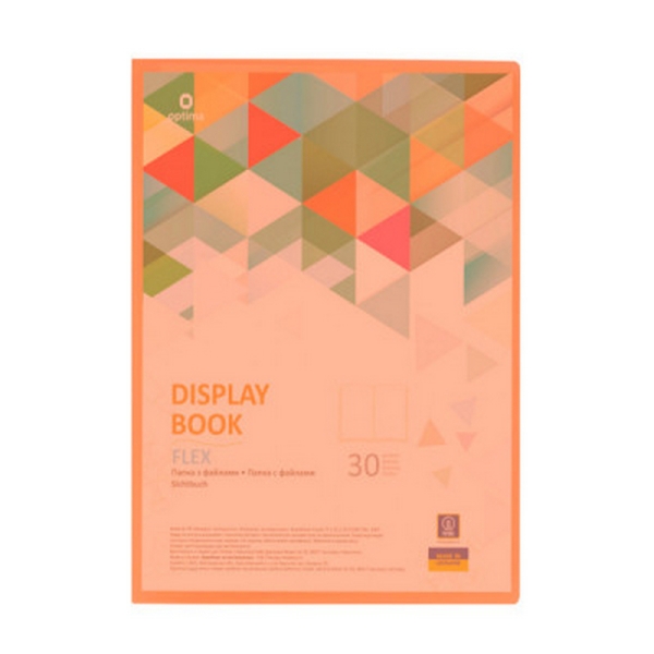 / Папка с файлами А4/30 "Optima" O32123-06 "Flex" оранж.