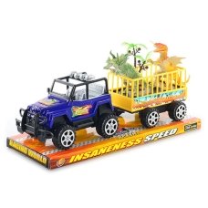 / Машинка інерційна 906-131 Джип з причіпом, з динозаврами