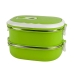 Ланч-бокс двосекційний металевий Empire EM1517 салатовий Ланч-бокс двосекційний металевий Empire EM1517 салатовий
