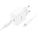 Зарядний пристрій з кабелем Type-C/Apple Lightning 1 м HOCO C76A Pro Majestic 30 W 12 V 2.5 A білий