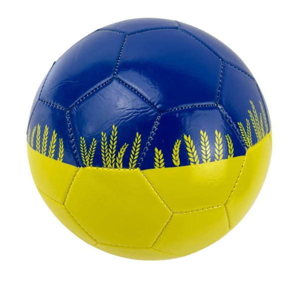М'яч футбольний №5 EV-3378 блакитний з жовтим