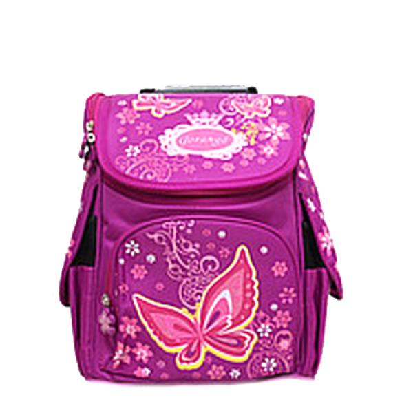 / Рюкзак дитячий, текстиль, шкільний, метелик, рожевий