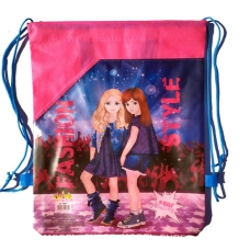 / Сумка Kidis Super Model дитяча, тканинна, для взуття, 35*28см, рожевий