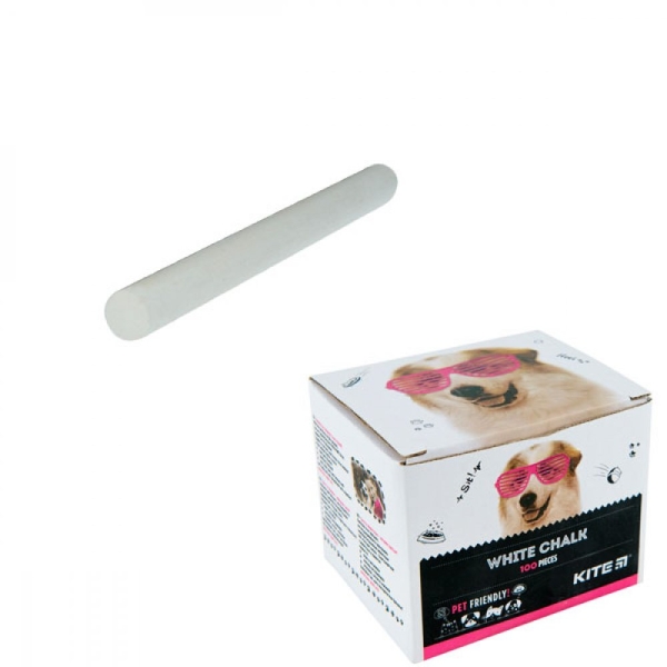 / Мел белый 100шт Kite K22-079-100 Dogs