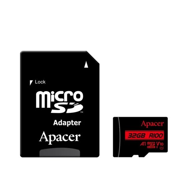 / Карта пам'яті microSDHC (UHS-1) Apacer 32Gb class 10 V10 A1 R100MB/s (adapter SD) new