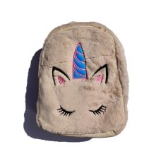 / Рюкзак дитячий, хутряний, бежевий №2