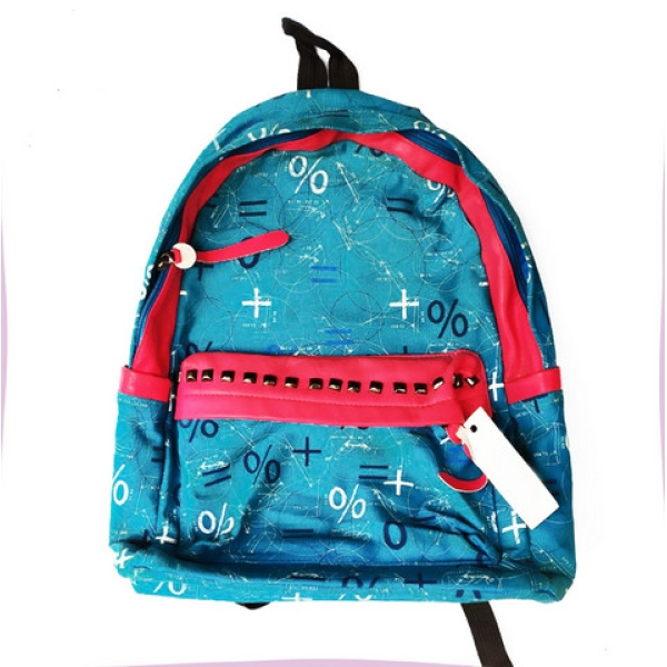 / Рюкзак дитячий, тканинна, шкільний, алгебра, бірюзовий