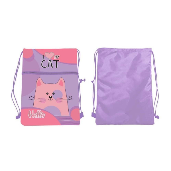 / Сумка Willi My cat, дитяча, тканинна, для взуття, фіолетова