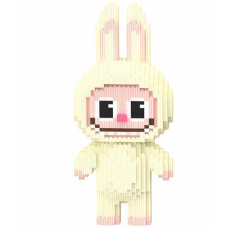 Конструктор піксельний 9187 Labubu 3132 деталі жовтий