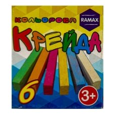 Крейда кольорова 6 шт Ramax квадратна 6 кольорів