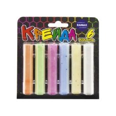 / Крейда  шестигранна кольорова   6 кол., . "пенал" асфальтн. пластик.