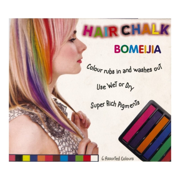 Набір для дитячої творчості Крейда для волосся 6 штук різнобарвний