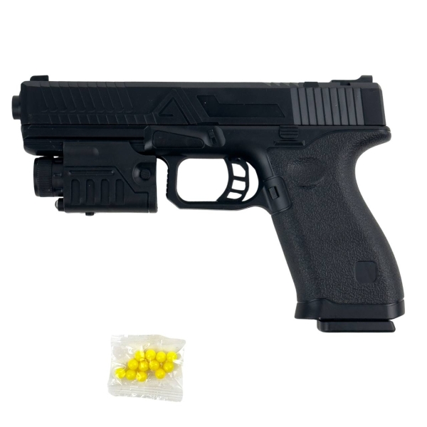 Дитячий пістолет P2697A-2 з лазером та кулями 22 см чорний