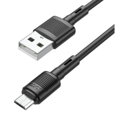 Кабель HOCO X83 USB to Micro 2.4A, 1m, PVC, PVC connectors, Black new