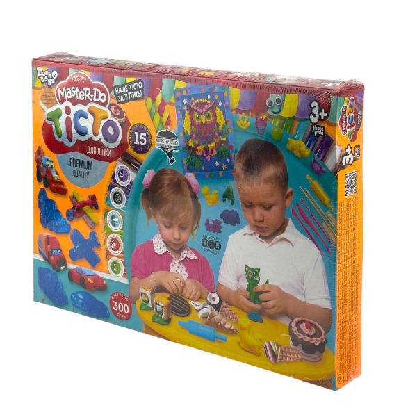 Набір творчості тісто для ліплення 15 кольорів Danko Toys 260TMD-03-01 застигаючий