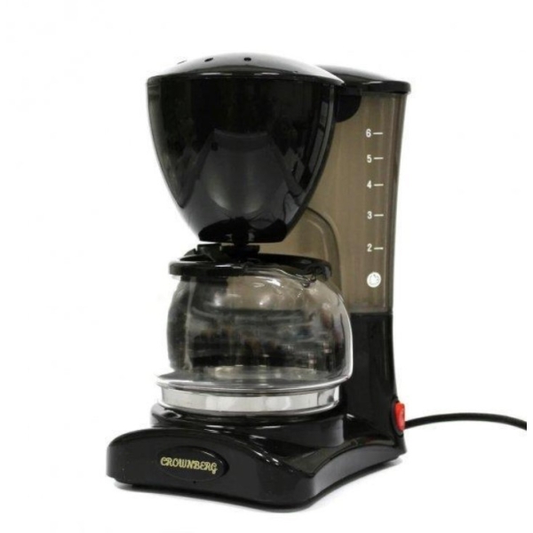 / Кавоварка крапельна Crownberg Cb-1563 зі скляною колбою 800 Вт чорна