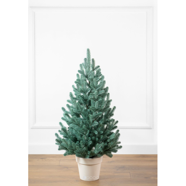 Штучна ялинка Віденська SIGA GROUP лита в горщику 0.9 м блакитний