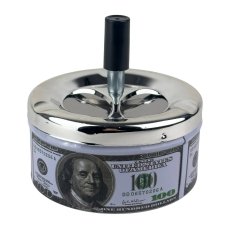 Попільничка Юла Долар 7-11 метал 11 х 6 см сріблястий