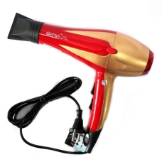 Фен професійний Gemei GM-1703 1400 Вт червоний з золотистим