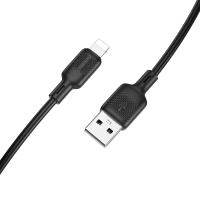 Кабель USB/Apple Lightning 1 м BOROFONE BX113 Lenny 2.4 А чорний