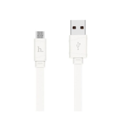 Кабель USB/microUSB 1 м HOCO X5 Bamboo 2.4 А білий