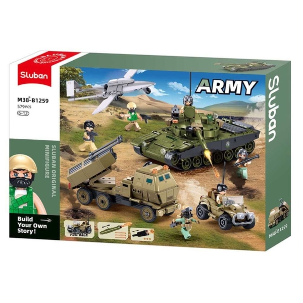 Конструктор SLUBAN M38-B1259 Army 579 деталей