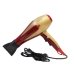 Фен професійний Gemei GM-1703 1400 Вт червоний з золотистим
