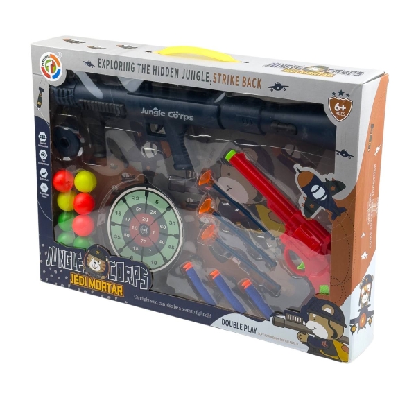 Набір іграшкової зброї PT015-1 пластикові м'ячики стріли-присоски м'які кулі-присоски різнобарвний