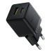 Зарядний пристрій з кабелем Type-C+USB/Type-C 1 м Baseus Palm Fast Charger 30 W 12 V 2.5 А чорний