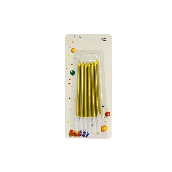 / Свічки металік. 6шт, висота 12см