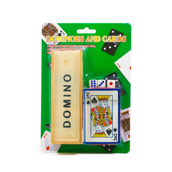 Ігровий набір 2в1 гральні карти доміно DM25547-7 колода 54 шт