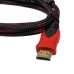 Кабель HDMI/HDMI 1.5 м чорний з червоним