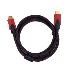 Кабель HDMI/HDMI 1.5 м чорний з червоним