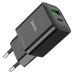 Зарядний блок живлення USB+Type-C HOCO N28 Founder 20 W 12 V 1.67 A чорний